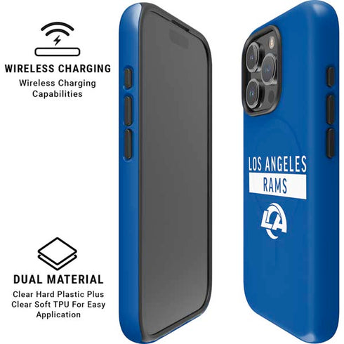 NFL Los Angeles Rams Blue Performance Series iPhone 16 Pro Magsafe Impact Case